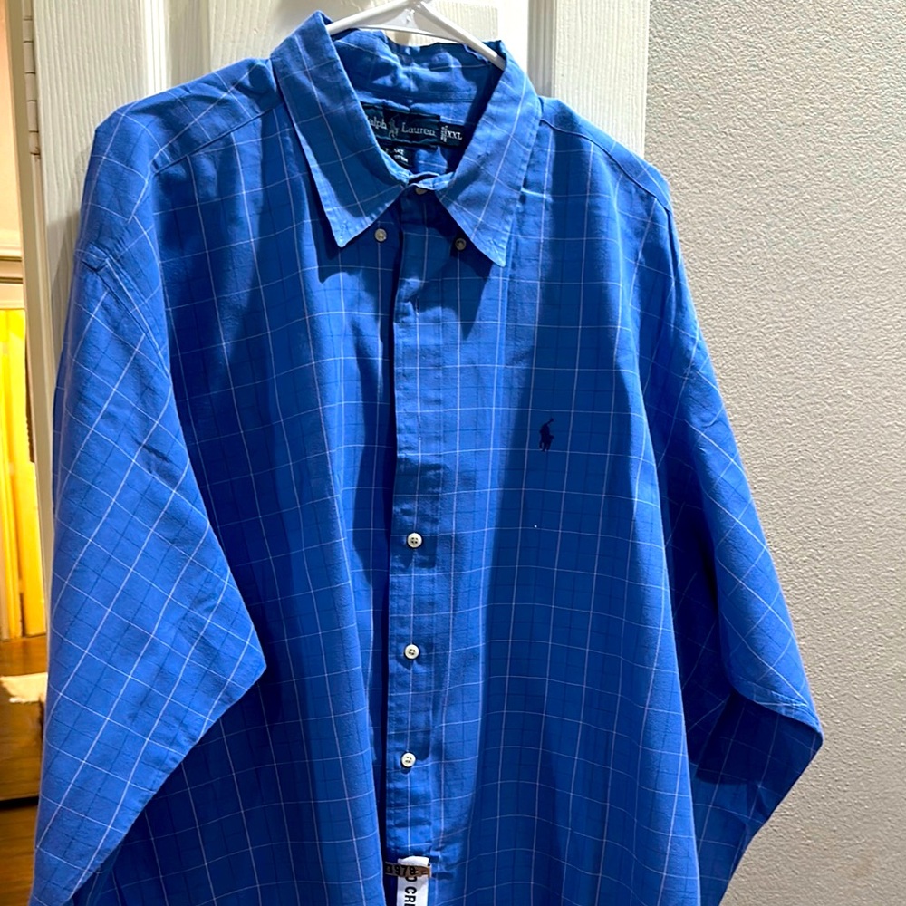 Polo by Ralph Lauren Men's Blue Checkered Shirt .04